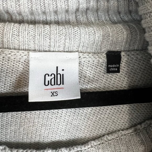 Cabi Women’s Cowl Neck Gray Poncho Sweater With Kangaroo Pouch Size XS Oversized - Picture 5 of 11